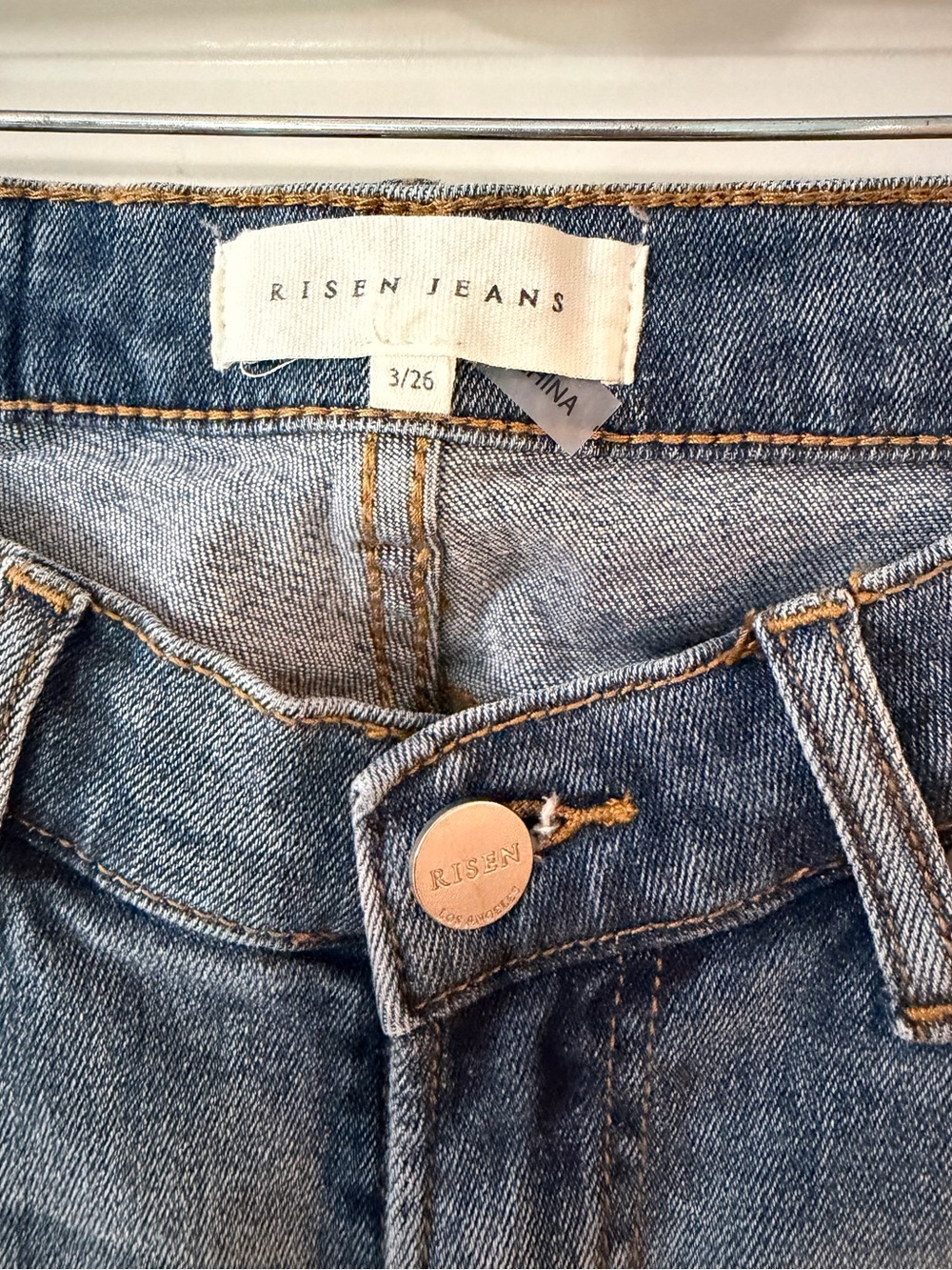 Risen Jeans High-Rise Blue Denim Jeans
